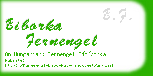 biborka fernengel business card